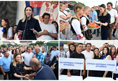 УЈЕДИЊЕНА СРБИЈА ЋЕ ПОБЕДИТИ УБЕДЉИВИЈЕ НЕГО ИКАДА Министарка Месаровић поручила из Читкула: Идемо у нове победе, да развијамо снажну и слободарску Србију