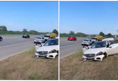 (ВИДЕО) ТЕШКА САОБРАЋАЈКА НА ПУТУ КА НИШУ! Четворо повређено, двоје деце међу њима! Мерцедес потпуно УНИШТЕН