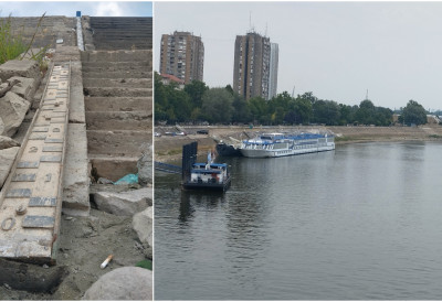 (ФОТО, ВИДЕО) Дунав на историјском минимуму: Низак водостај паралисао пловидбу у Мађарској, крузери и даље стижу у Нови Сад