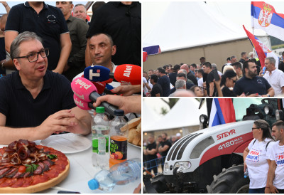 "ДОШАО САМ ДА ВАМ КАЖЕМ ХВАЛА" Вучић стигао у Баново Поље, дочекао га велики број грађана