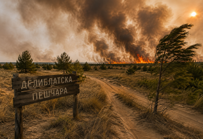 РХМЗ УПОЗОРАВА: ДЕЛИБЛАТСКА ПЕШЧАРА ПРЕД НОВИМ ИСКУШЕЊЕМ Стижу удари ветра до 72 километра на час, опасност од брзог ширења пожара