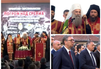 (ВИДЕО) ЦЕНТРАЛНИ КОМЕМОРАТИВНИ СКУП У МРКОЊИЋ ГРАДУ Вучић: Олује и погрома против српског народа више никад неће бити