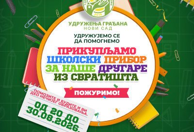 Акција Удружења грађана „Нови Сад”: Школски прибор за децу из Свратишта