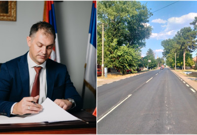 ОД ЧУРУГА ДО ЂУРЂЕВА СТИЗАЋЕ СЕ НОВИМ КОЛОВОЗОМ Обнављају се путеви и тротоари у жабаљској општини