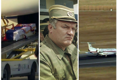 (ВИДЕО) ДОПРЕМЉЕНО ТЕЛО ГЕНЕРАЛА Слетео авион Владе Србије, син и унука допратили посмртне остатке Ратка Младића у Београд
