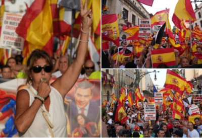 ШПАНИЈА ГОРИ: Десетине хиљада људи протестују против владе због СИТУАЦИЈЕ У СЕУТИ након масовног уласка преко 70.000 миграната! Летели СУЗАВАЦ и ГУМЕНИ МЕЦИ