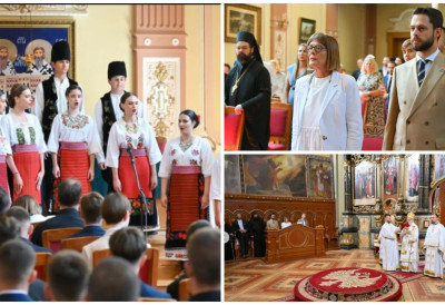 Маја Гојковић у Карловачкој богословији присуствовала почетку нове школске године: Честитала почетак ученицима и разговарала са владиком Василијем