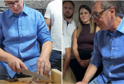 (ВИДЕО) Разговарали о предстојећој изборној борби ВУЧИЋ С МЛАДИМА НА САЛАШУ НА СЕВЕРУ БАЧКЕ Ја сад као најстарији, СЕЦКАМ СЛАНИНИЦУ, пошто ја највише волим сланину