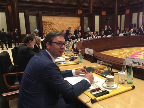 Vučić na Okruglom stolu lidera u Pekingu Foto: Tanjuf/video