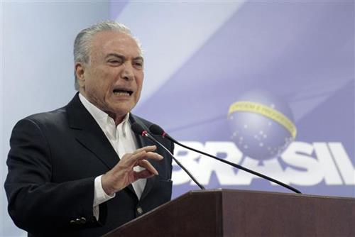 Mišel Temer, predsednik Brazila Foto: AP Photo/Eraldo Peres
