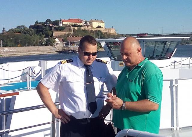 Kapetan Slobodan Golubović na brodu na Beogradskom keju  Foto: S. Savić