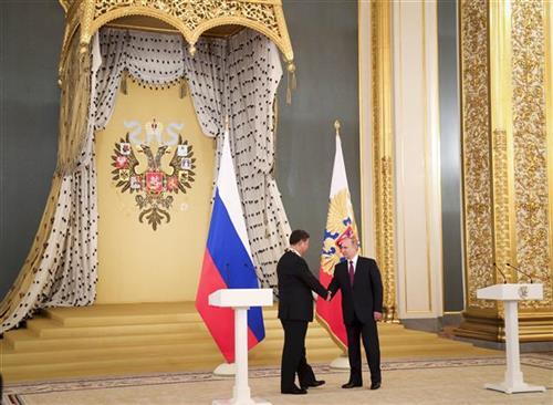 Putin i Djiping Foto: Mikhail Klimentyev/Sputnik, Kremlin Pool Photo via AP