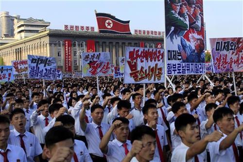 Severna Koreja, protresti protiv SAD Foto:AP Photo/Jon Ćol Jin