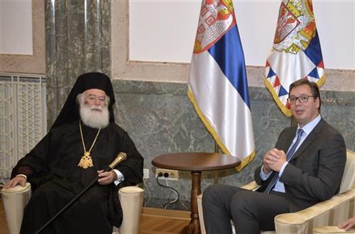 Teodor II i  Aleksandar Vučić Foto: Tanjug