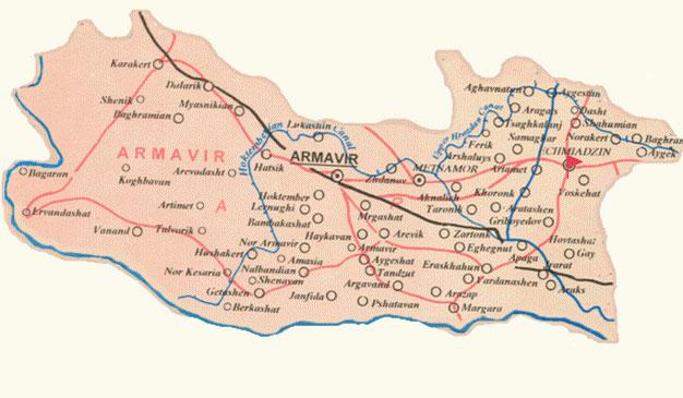 Jermenija, mapa Foto: bedandbreakfast.am