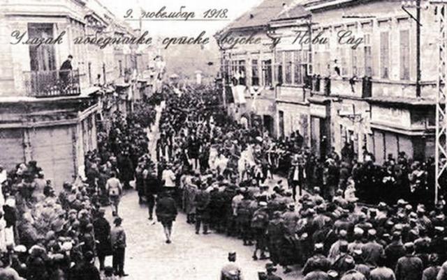 Ulazak srpske regularne vojske u Novi Sad 9. novembra 1918. Foto: privatna arhiva