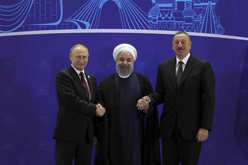 Predsednici Rusije, Irana i Azerbejdžana foto: Iranian Presidency Office via AP