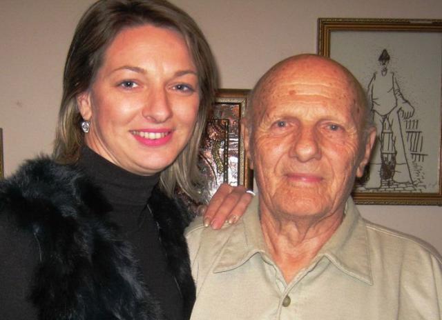 Tatiana Brtkova s dedom Martinom Tomanom  Foto: M. Mitrović
