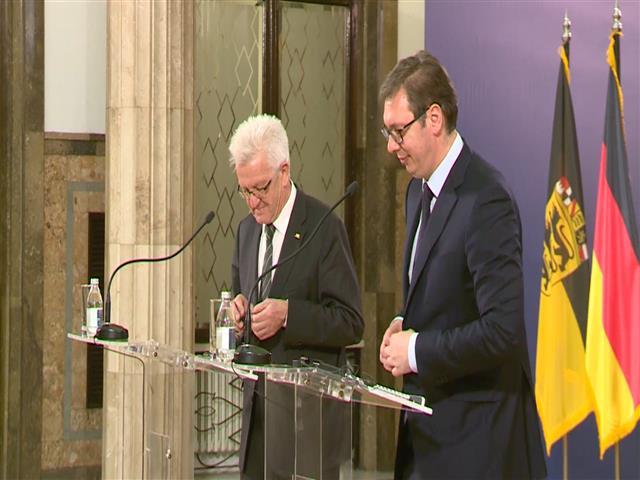 Aleksandar Vučić i Vinfrid Krečman Foto: Tanjug/video