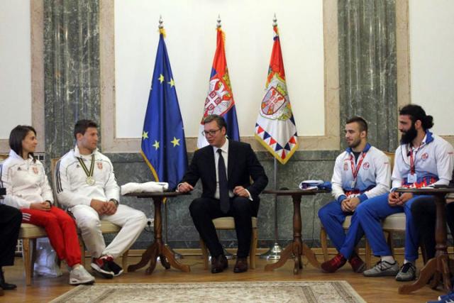 Dzudisti i Rvaci kod predsednika Vucica/Fonet