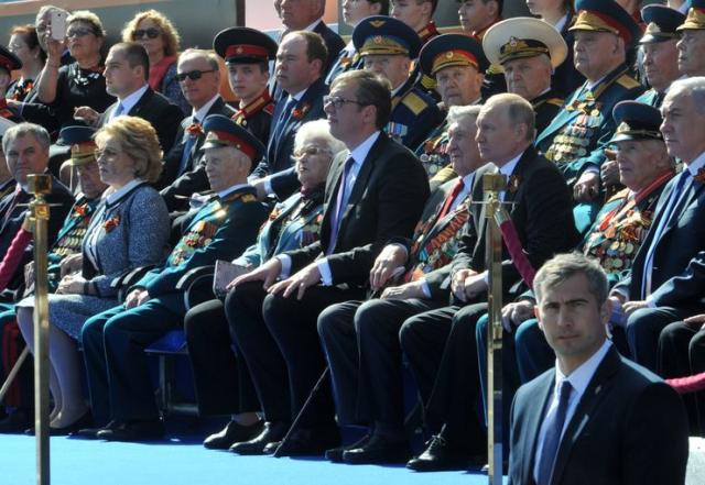 Predsednik Vučić na Paradi pobede u Moskvi foto: Tanjug