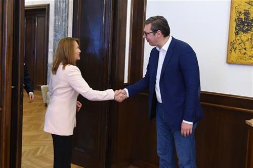 Aleksandar Vučić primio Gretu Faremo Foto: Tanjug