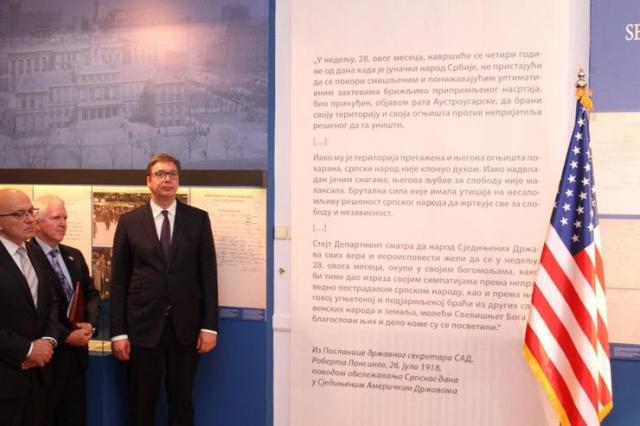 Vučić i Skat na ovranju izložbe Foto: Tanjug