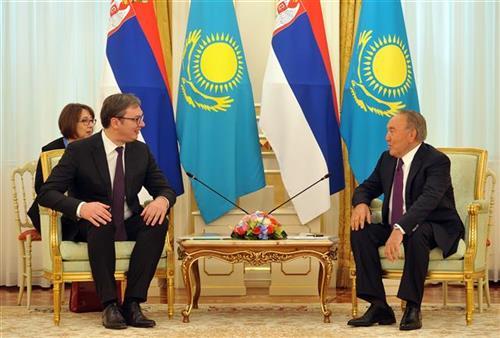 Predsednik Srbije Aleksandar Vučić i predsednik Kazahstana Nursultan Nazarbajev Foto: Tanjug