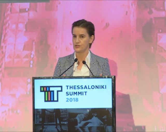  Premijerka Ana Brnabić na 3. Solunskom samitu Foto: Tanjug/video