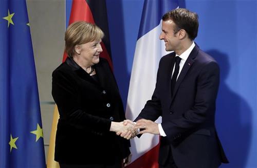 Merkel i Makron foto: Tanjug/AP