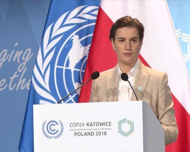 Ana Brnabić na konferenciji UN o promeni klime Foto: Tanjug/video