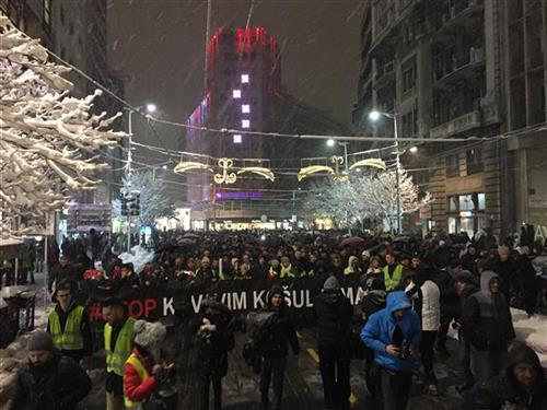 Protest opozicije u Beogradu foto: Tanjug