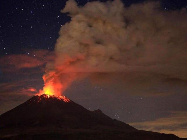 Erupcija, vulkan,Popokatepetl, Meksiko Foto:screenshot/twitter