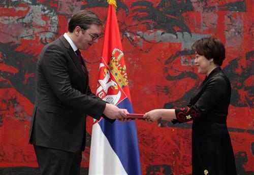  Aleksandar Vučić  i ambasadorka Kine Čen Bo Foto: Tanjug
