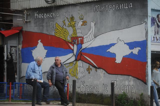 kosovska mitrovica mural, Tanjug/Filip Krainčanić