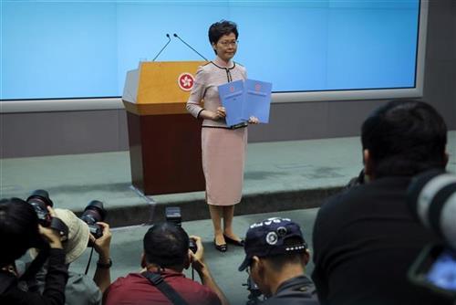 Liderka Hongkonga Foto: AP Photo/Kin Cheung
