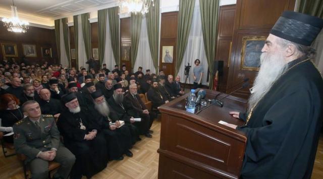 Sa predstavljanja je knjiga episkopa bačkog dr Irineja Bulovića u Svečanoj sali Matice srpske Foto: B. Lučić