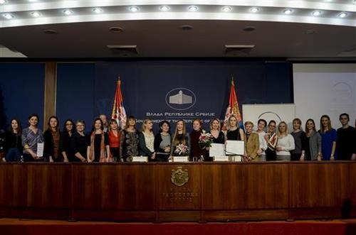 Ceremonija programa programa "Za žene u nauci"u Vladi Srbije Foto: Tanjug/video