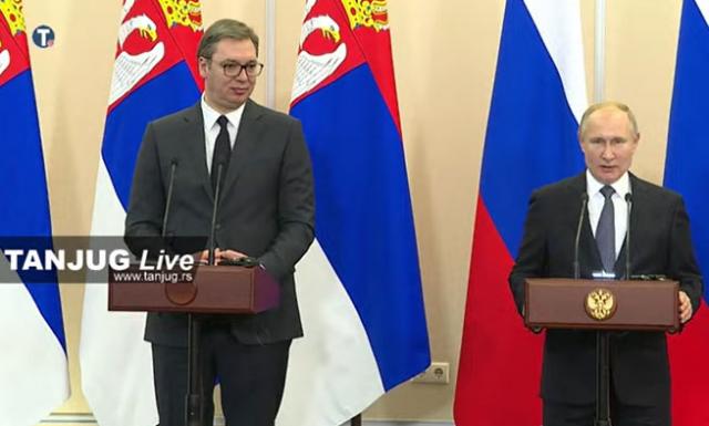 Vučić i Putin u Sočiju Foto: Tanjug/video