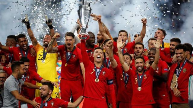 Fudbaleri Portugala slave pobedu u prošlosezonskom finalu Foto: UEFA