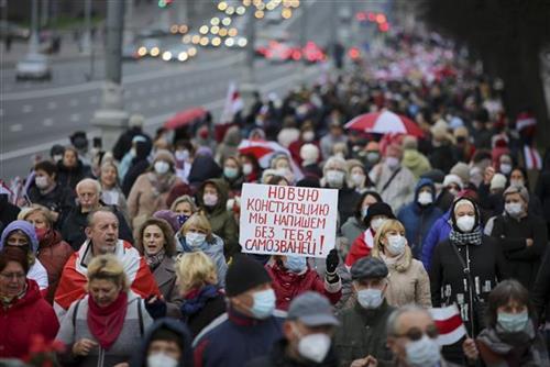 Protesti u Minsku Foto: Tanjug/AP
