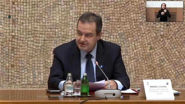 Dačić na konferenciji "Uticaj pandemije korona virusa na stanje ljudskih prava u Srbiji" Foto: Tanjug/video