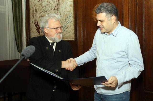 B. Lučić/ Predsednik Marice srpske prof. dr Dragan Stanić i prof. dr Slobodan Vladušić